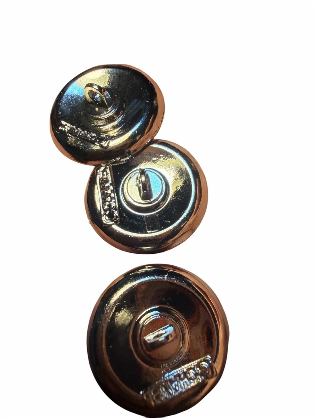 CHANEL Pastel Bird Crystal-Trim Button Trio - Blue & Pink